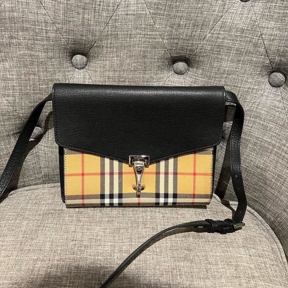 ✨LAST CALL✨Burberry Macken Small Vintage Check & Leather Crossbody Bag - Picture 3 of 10